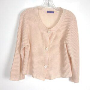 P. Jamas 100% Cashmere Baby Pink Bed Jacket Size S